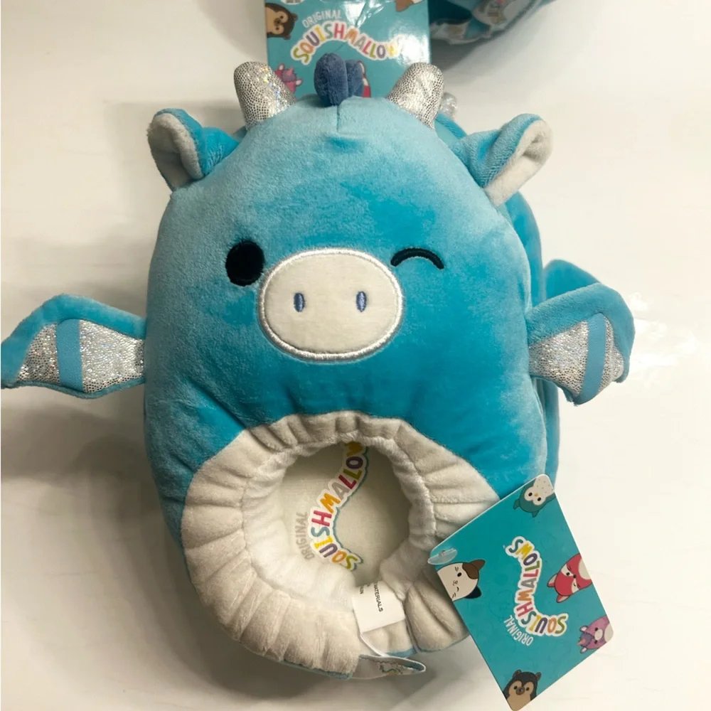 ⭐️ NEW Squishmallows Tatiana the Dragon Slippers Size 11/12